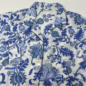 Roller Rabbit Women's Amanda Printed Loungewear Top in Blue Size Medium‎